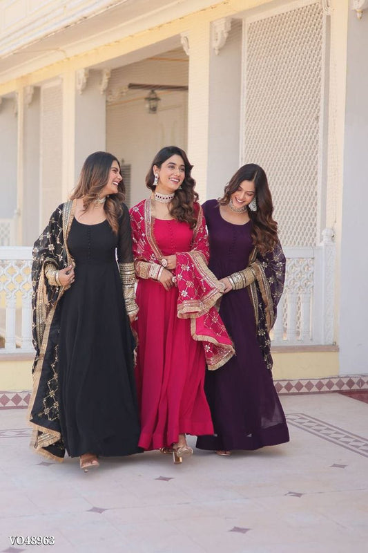EMBELLISHED LONG FLAIR MAXI 3PC